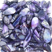 Кабошоны 15x30 капля из фиолетового цветного агата