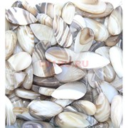 Кабошоны 15x30 капля из белого цветного агата