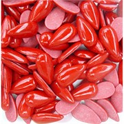 Кабошоны 15x30 капля из красного коралла