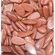 Кабошоны 15x30 капля из коричневого авантюрина