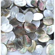 Кабошоны 18x25 овал из белого гелиотиса