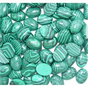 Кабошоны овальные 15x20 из малахита
