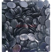 Кабошоны овальные 15x20 из черного кошачьего глаза