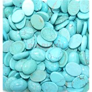 Кабошоны овальные 15x20 из светло-голубой бирюзы с прожилками