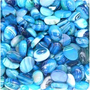 Кабошоны овальные 15x20 из цветного голубого агата