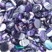 Кабошоны овальные 15x20 из цветного фиолетового агата