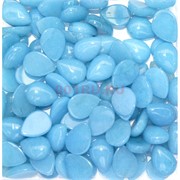 Кабошоны 15x20 капля из голубого халцедона