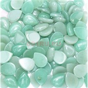 Кабошоны 15x20 капля из зеленого халцедона