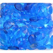Кабошоны 13x18 «бриллиант» из стекла голубые