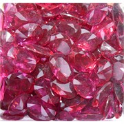 Кабошоны 13x18 «бриллиант» из стекла красные