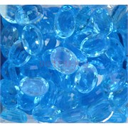 Кабошоны 13x18 из голубого стекла новая огранка
