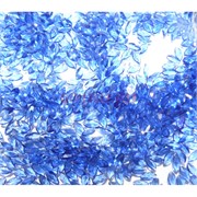 Кабошоны 2,5x5 рисинки из голубого стекла