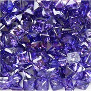 Кабошоны 10x10 квадратные из фиолетового стекла