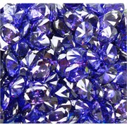 Кабошоны 10x14 овальные граненые из синего стекла