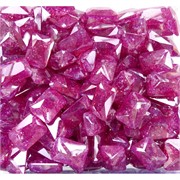 Кабошоны 10x14 прямоугольные из стекла сливового цвета