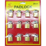 Набор металлических замков с ключами 20 мм Aarp Padlock 12 шт/уп