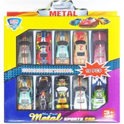 Набор игрушечных машинок Metal Sports Car 10 шт