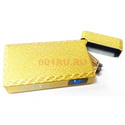 Зажигалка USB спиральная под золото с сенсорной кнопкой