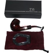Трубка курительная ZB-004 деревянная с подставкой и чехлом