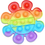 Игрушка пупырка попит антистресс «цветок» радужная