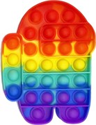 Игрушка Pop it антистрессовая Амонг Ас радужная