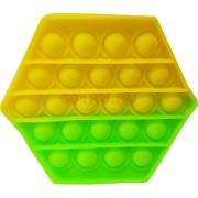 Попит антистресс пупырка 6-угольник разноцветная