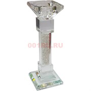 Подсвечник стеклянный «с крошкой» 19 см (10340)
