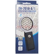 Лупа 80 мм (TH-7018-A) ручная с 6 LED подсветкой/6х,25х