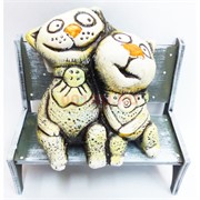 Фигурка Коты сидящие (KN-00-41) из шамота
