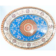 Поднос пластмассовый овальный 23x30 см 100 шт/кор