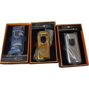 Зажигалка разрядная USB герб России и СССР с подсветкой