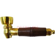 Трубка курительная дерево-металл 3,3x8,5 см