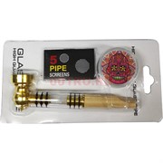 Трубка курительная D&K с деревянным мундштуком и гриндером