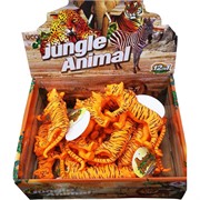Игрушка пластиковая мягкая Тигр Jungle Animal 12 шт/упаковка