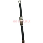 Браслет каучуковый текстурный с молитвой 12 шт/уп цвет металл
