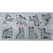 Набор с тиграми 8 штук (KL-3547) из белого фарфора