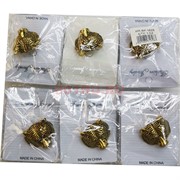 Брошь металлическая (HR-BP-1628) с тиграми 12 шт/упаковка