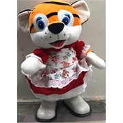 Тигр музыкальный в юбке (8621) поющий 20 см высота символ 2022 года