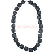 Бусы из вулканической лавы 1x1 см квадрат 45 см длина
