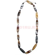 Бусы из сердолика 3x1 см рисинки 48 см