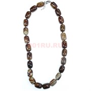 Бусы бочонки 2x1 см из сердолика 24 шт 48 см