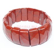 Браслет из красной яшмы (прямоугольные пластины 2,2x1 см)