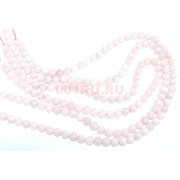 Нитка бусин 6 мм из розового кварца 45 см