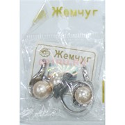 Набор 2-в-1 сережки и кольцо (Г-18529) из майорки