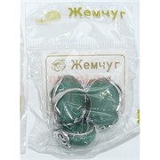 Набор 2-в-1 сережки и кольцо (Г-115) из нефрита