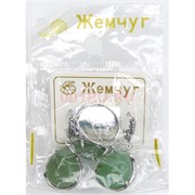 Набор 2-в-1 сережки и кольцо (Г-1008) из нефрита