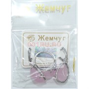 Набор 2-в-1 сережки и кольцо (Г-1008) из розового кварца