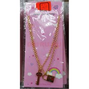 Цепочкая двойная (BS-1718) замок и ключик Love 12 пар/уп