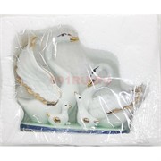 Лебеди семья (KL-1503) из фарфора 12 см высота