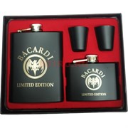 Набор мужской (GT-1813) Bacardi фляги 8 и 3 унции+2 стаканчика